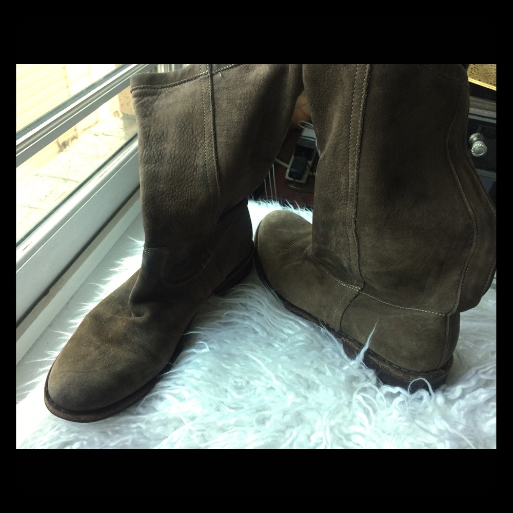 Fiorentini & Baker Nubuck leather brown/olive boot